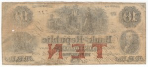 Spojené státy americké, $10 1855, The Bank of the Republic - Providence, Rhode Island