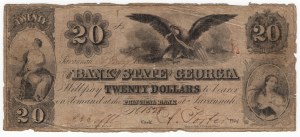 United States of America, $20, The Bank of the State of Georgia