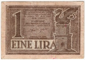 Slovénie, 1 lire 1944