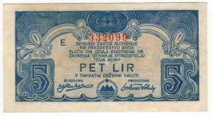 Slowenien, 5 Lira 1944