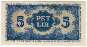 Slowenien, 5 Lira 1944