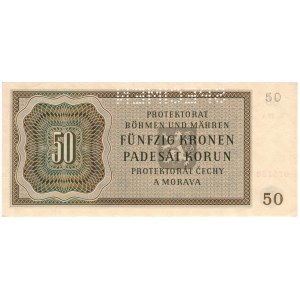 Protectorate of Bohemia and Moravia, 50 korun 1944, SPECIMEN