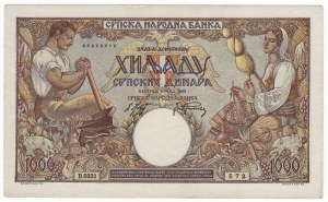 Srbsko, 1 000 dinárů 1942