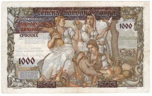 Serbia, 1 000 dinara 1941, seria X - zastępcza