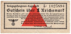 Deutschland, Allgemeine Lagerscheine, Kriegsgefangenen - Lagergeld - 1 Reichsmark, Serie 5