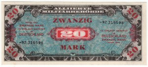 Nemecko, spojenecké okupačné peniaze, 20 mariek 1944