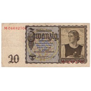 Deutschland, 20 Reichsmark 1939, Serie M
