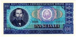 Romania, 100 lei 1966