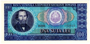 Rumänien, 100 Lei 1966