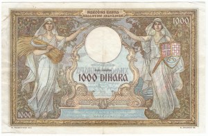 Yugoslavia, 1,000 dinar 1931 - replacement series