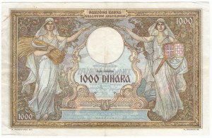 Jugoslavia, 1 000 dinari 1931 - serie sostitutiva