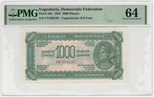 Jugoslavia, 1 000 dinari 1944