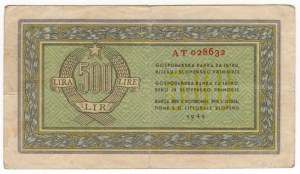 Jugoslávie, 500 lir 1945