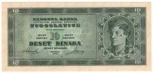 Jugoslawien, 10 Dinar 1950