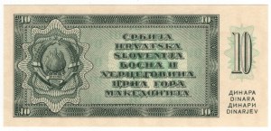 Yugoslavia, 10 dinar 1950 - reverse print