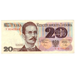 Poland, PRL, 20 zloty 1982, Y series