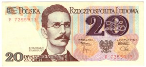 Pologne, PRL, 20 zloty 1982, série P