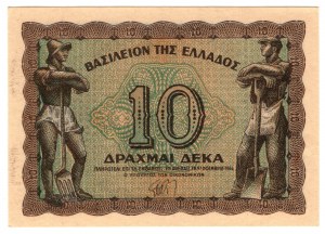 Gracja, 10 drachmai 1944