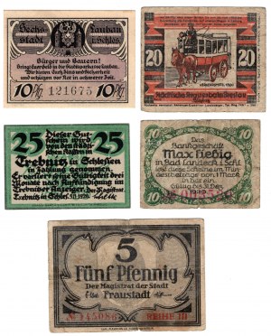 Set di 5 notgeld