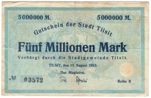 Tilsit, 5 miliónov mariek 1923