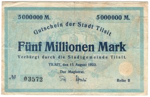 Tilsit, 5 Millionen Mark 1923
