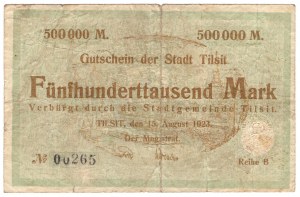 Tilsit (Tilsit), 500 000 marks 1923