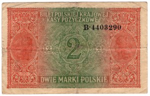 Polonia, 2 marchi polacchi 1916, Generale, Serie B