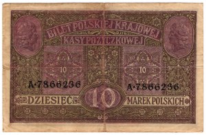 Poland, 10 Polish marks 1916, General, series A