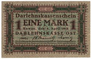 Kaunas, 1 Mark 1918, Serie F