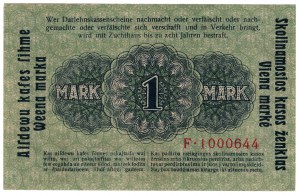 Kaunas, 1 mark 1918, series F