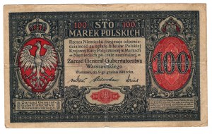 100 marchi polacchi 1916, generale, serie A