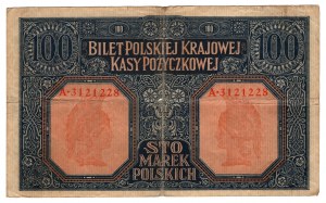 100 marchi polacchi 1916, generale, serie A