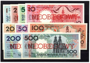 Poland, Set of circulating banknotes Cities of Poland 1990