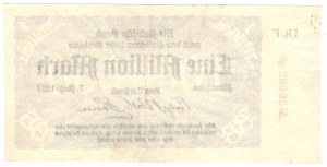 Německo, Bádensko, 1 milion marek 1923, Mannheim