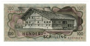 Autriche, 100 shillings 1969