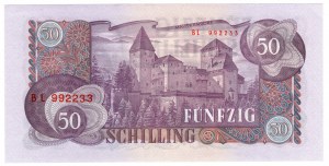 Autriche, 50 shillings 1962