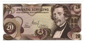 Austria, 20 shillings 1967