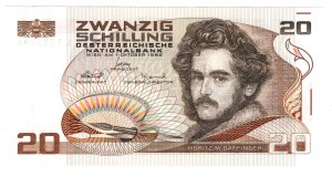 Autriche, 20 shillings 1986