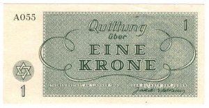 Tschechoslowakei, Ghetto Theresienstadt, 1 Krone 1943