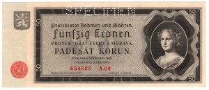 Protektorat Czech i Moraw, 50 Koron 1940, SPECIMEN