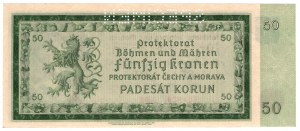Protektorat Czech i Moraw, 50 Koron 1940, SPECIMEN