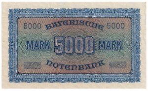 Germany, Bavaria, 5000 marks 1922, Munich