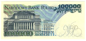 Polsko, 100 000 zlotých 1990, série BN