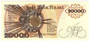 Pologne, République populaire de Pologne, 20 000 zloty 1989, série AR