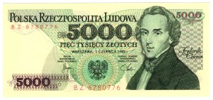 Poland, People's Republic of Poland, 5,000 zloty 1982, BZ series
