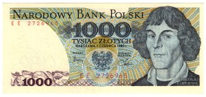 Pologne, République populaire de Pologne, 1 000 or 1982, série EE