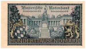 Germania, Baviera, 100 000 marchi 1923, Monaco di Baviera