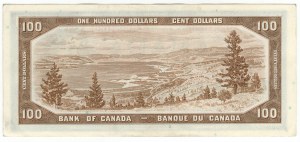 Kanada, 100 USD 1954, podpísané Lawson & Bouey