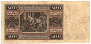 Pologne, 500 zloty 1948, série AU