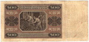 Polska, 500 złotych 1948, seria AU